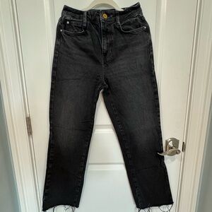 ZARA straight leg black jeans, size 4